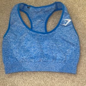 Light blue gym shark sports bra size small